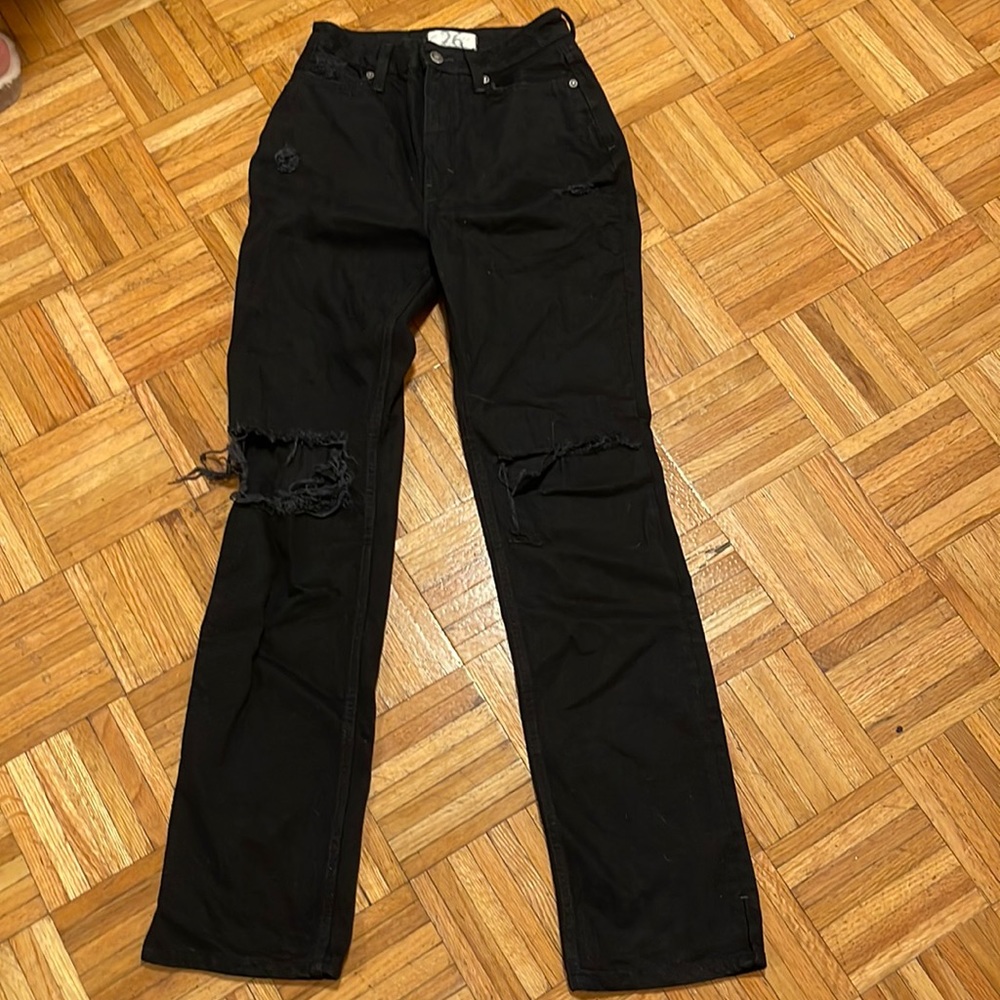 Black ripped jeans free people
